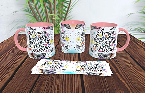 Caneca Interior e Alça Rosa 325ml