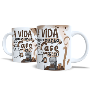 Caneca 325 ml Café Fraco Estampa Divertida