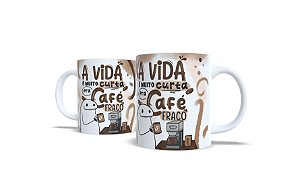 Caneca Branca para Café Com Design Divertido