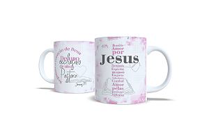Caneca Branca - Pastora Tema Religioso 325ml
