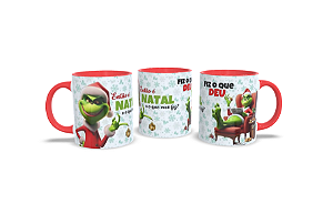 Caneca O Grinch Vermelha 325ml Personalizada