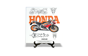 Azulejo Decorativo 15x15 Honda Moto