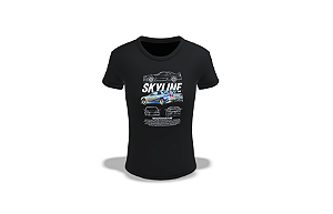 Camiseta Preta Skyline Casual