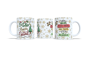 Caneca Branca Natal 325ml
