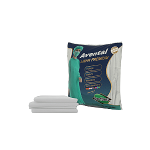 Avental Descartavel Manga Longa Branco Tam Unico (PCT com 10un) ProtDesc Gramatura:20