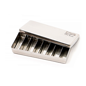 Estojo Perfurado Inox Endo 12x05x02cm com 8 Divisorias - Fava Millenium