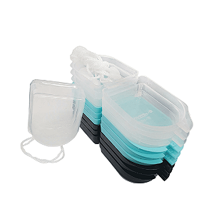 Kit com 10 Caixas para Aparelho Ortodontico Tiffany/Preto/Transparente - Lysanda