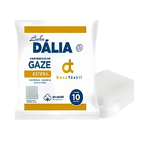 COMPRESSA GAZE ESTERIL 7.5X7.5 13FIOS C/10 DESCTEXTIL