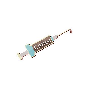 Sticker Coffee Seringa Branco