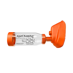 Espacador para Inalacao (Aerossolterapia) AgaChamber Adulto/Infantil cor Laranja