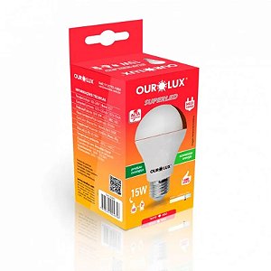 Lâmpada Superled Ourolux 15W Econômica