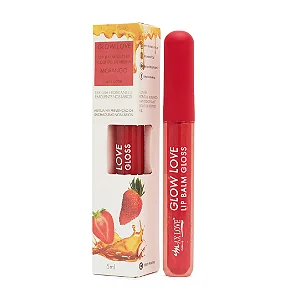Lip Gloss com Mel de Abelha Glow Love Morango – Max Love