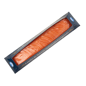 Lombo de salmão defumado fatiado 400gr DAMM (RY01101045) Caixa com 6 unidades