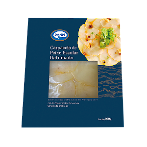 Carpaccio de peixe Escolar 100gr Damm (PX03420254) Caixa com 20 unid