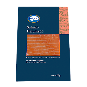 Salmão defumado fatiado 80G DAMM (PX0110103A) Caixa com 30 unidades