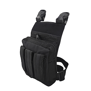 Bornal Pochete de Perna Tático Militar 3 Porta Carregador de Pistola