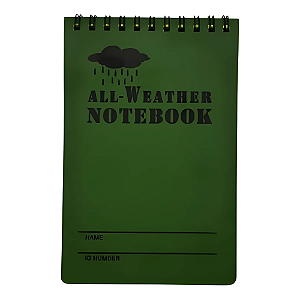 Caderno De Notas Bloco De Notas Impermeável Tático Cor Verde-musgo
