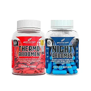 KIT EMAGRECEDOR Thermo Abdomen 120 cápsulas + Night Abdomen 60 cápsulas - BodyAction