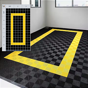 Projeto Piso Modular Automotivo Garagem 5,10m x 3m Cores