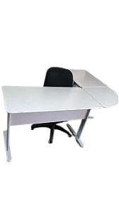 Mesa em L com Extensão Lateral