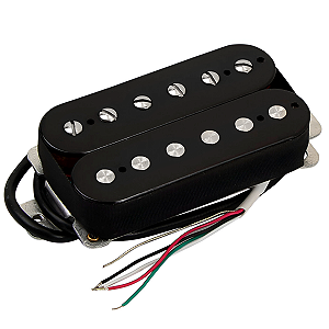 Captador Fleor Humbucker Alto Ganho Cerâmico Preto Braço