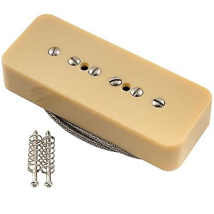 Captador Fleor P90 Vintage Alnico V Branco Ponte