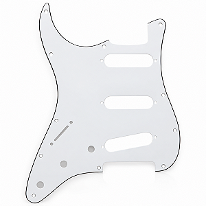 Escudo Thida Branco Stratocaster Canhota 3 Camadas