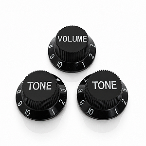 Knob Thida Preto e Branco Volume Tone Tone Stratocaster