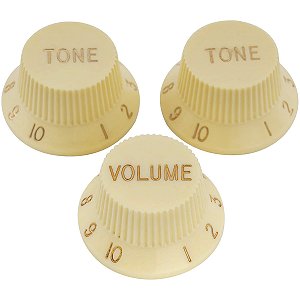 Knob Thida Creme e Dourado Volume Tone Tone Stratocaster
