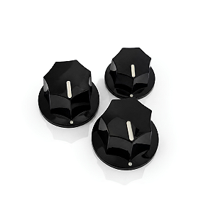 Knobs Thida Jazz Bass Preto e Branco Volume Tone