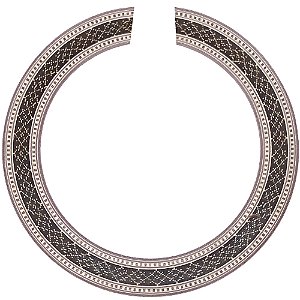 Roseta RPC Mosaico De Madeira Marrom 92mm