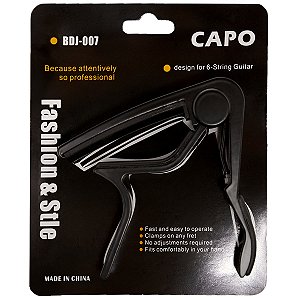 Capotraste Thida Ajustável Violão Aço Guitarra Preto