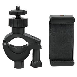 Suporte De Celular RPC Preto Ajustável ABS Para Pedestal