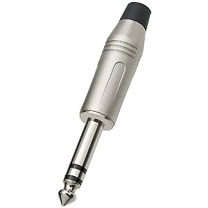 Plug Theodor P10 Stéreo Baquelit Metal Cromado