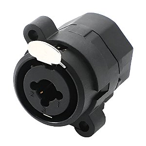 XLR/P10 Theodor Fêmea Painel Preto Com Trava