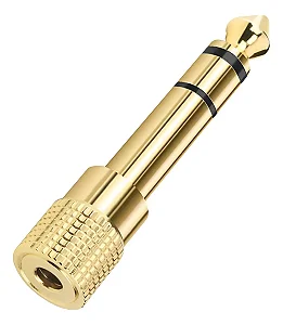 Adaptador Theodor P10/P2 Stereo Fone Dourado
