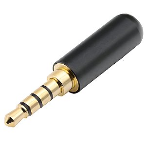 Conector Theodor P/ Fone P3/P2 Estéreo Montagem Preto