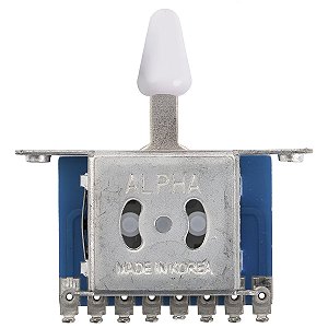 Chave Seletora Alpha 3 Posições Knob Branco