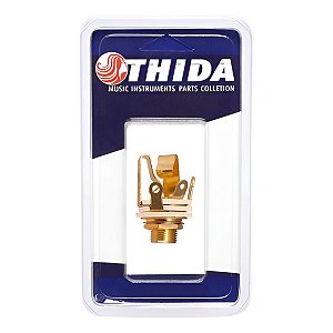 Conector Estéreo P10 Thida Dourado Profissional
