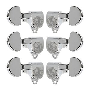 Tarraxas Cromadas Meia Lua Thida Furo Central Para Guitarra Violão 3x3