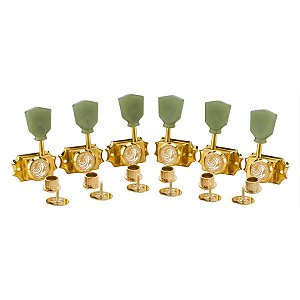 Tarraxa Com Trava Dourada Tulipa Thida Padrão Vintage 3x3