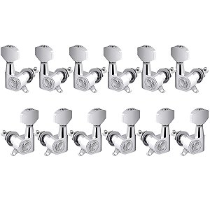 Tarraxas Blindadas Cromadas Para Violão 12 Cordas