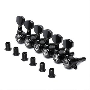 Tarraxa Pretas Com Trava Thida Para Guitarra Em Linha 6R