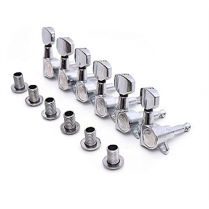 Tarraxas Blindadas Cromadas Thida Guitarra Em Linha