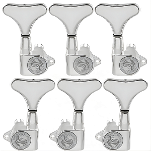 Jogo de Tarraxa Cromada Baixo Blindada Thida 6 Cordas 3x3