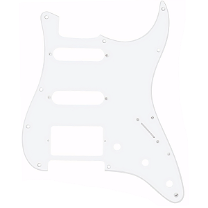 Escudo Branco Para Guitarra Strato SSH 11 Furos 01 Camada