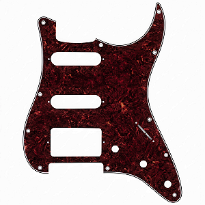 Escudo Red Tortoise Para Guitarra Stratocaster SSH Com 11 Furos 4 Camadas