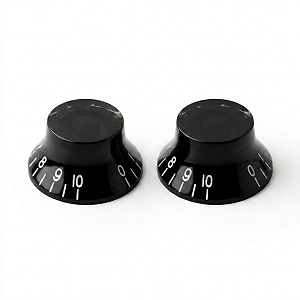 Kit Com 02 Knob Botão Speed Control Para Guitarra Les Paul Preto