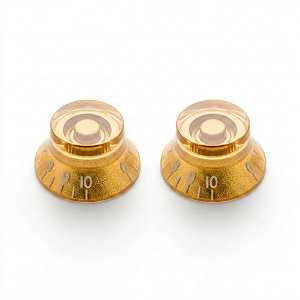 Kit 02 Knob Speed Control Top Hat Para Guitarra Les Paul Preto