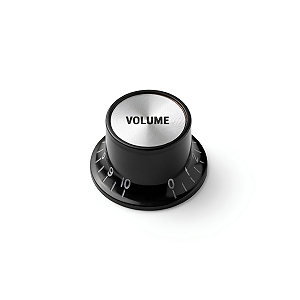 Knob Botão Volume Top Hat Reflector Para Guitarra Les Paul Sg Preto